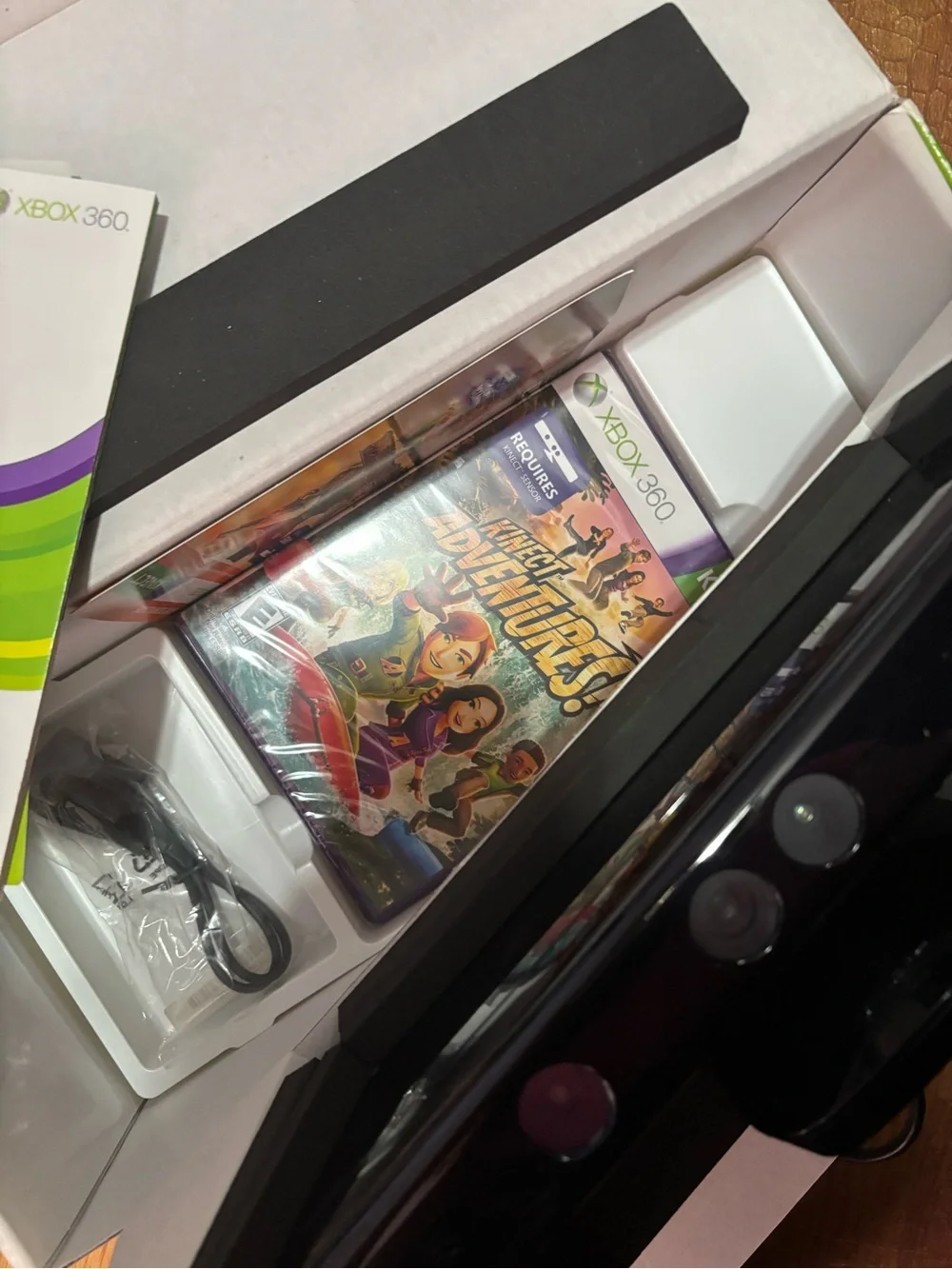 Microsoft Xbox 360 Kinect Sensor - with a game included .